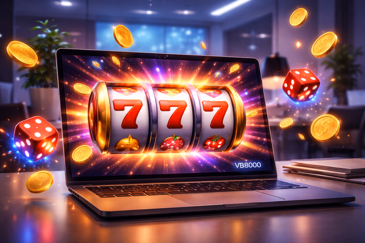 vb8000 Aviator crash round and casino category tiles displayed on a balanced game menu